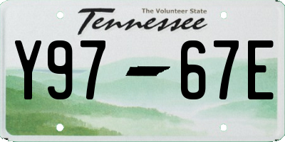 TN license plate Y9767E