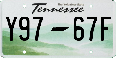 TN license plate Y9767F