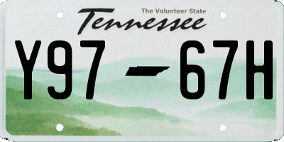 TN license plate Y9767H