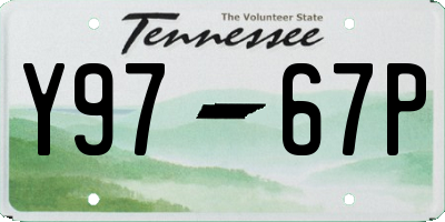 TN license plate Y9767P