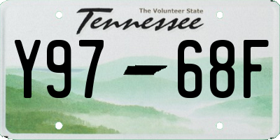 TN license plate Y9768F