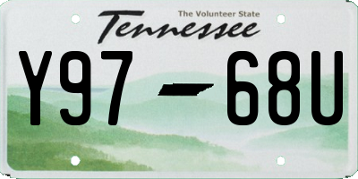 TN license plate Y9768U