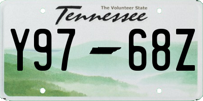 TN license plate Y9768Z