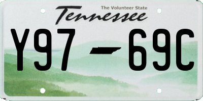 TN license plate Y9769C
