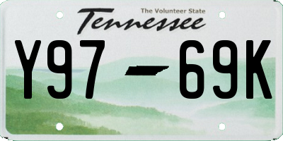TN license plate Y9769K