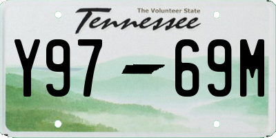 TN license plate Y9769M