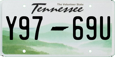 TN license plate Y9769U