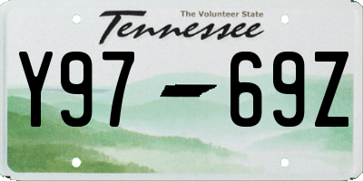 TN license plate Y9769Z