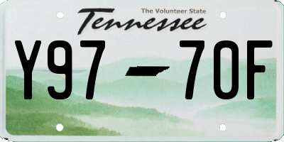 TN license plate Y9770F