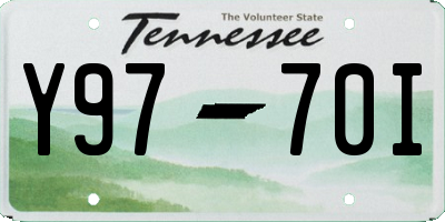 TN license plate Y9770I