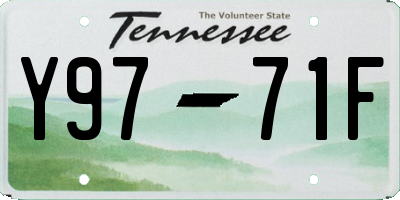 TN license plate Y9771F