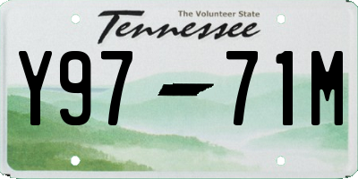 TN license plate Y9771M