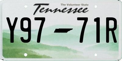 TN license plate Y9771R