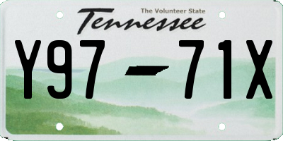 TN license plate Y9771X