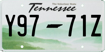 TN license plate Y9771Z