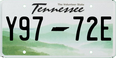 TN license plate Y9772E