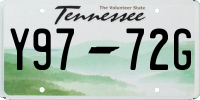 TN license plate Y9772G