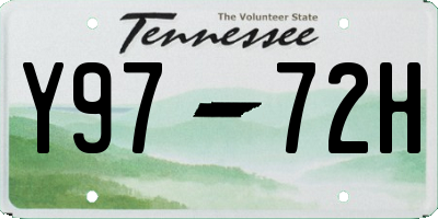 TN license plate Y9772H