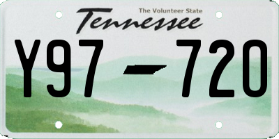 TN license plate Y9772O