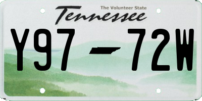TN license plate Y9772W