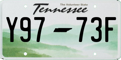 TN license plate Y9773F