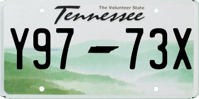 TN license plate Y9773X