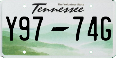 TN license plate Y9774G