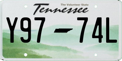 TN license plate Y9774L