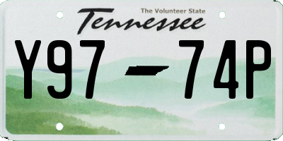 TN license plate Y9774P