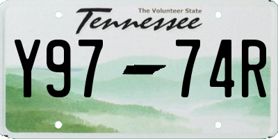 TN license plate Y9774R
