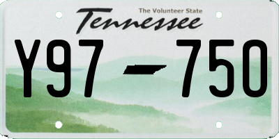 TN license plate Y9775O