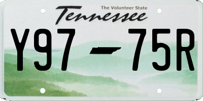 TN license plate Y9775R