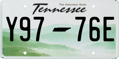 TN license plate Y9776E