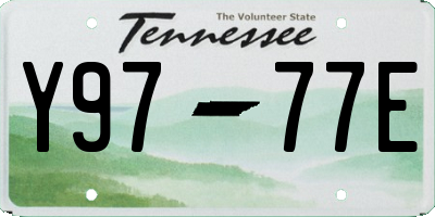 TN license plate Y9777E