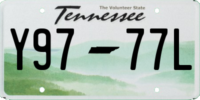 TN license plate Y9777L