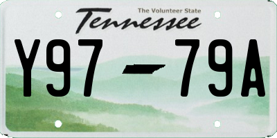 TN license plate Y9779A