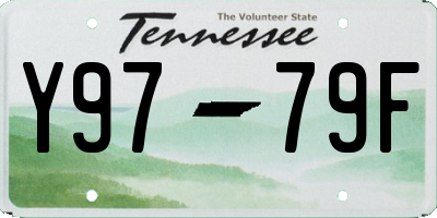 TN license plate Y9779F