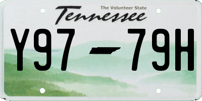 TN license plate Y9779H