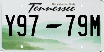 TN license plate Y9779M