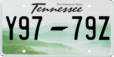 TN license plate Y9779Z