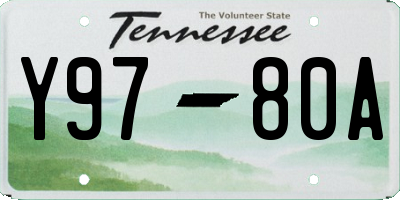 TN license plate Y9780A