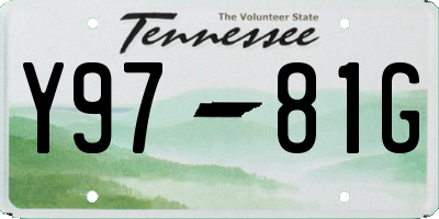 TN license plate Y9781G