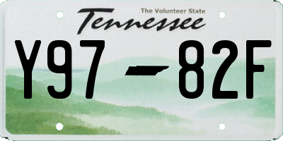 TN license plate Y9782F