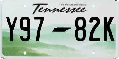 TN license plate Y9782K