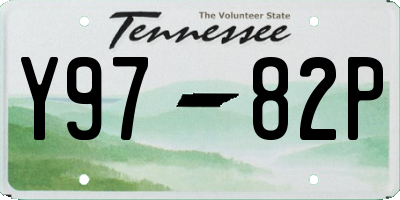 TN license plate Y9782P
