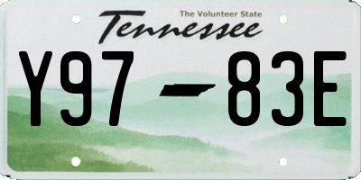 TN license plate Y9783E