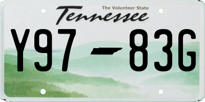 TN license plate Y9783G