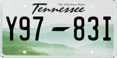 TN license plate Y9783I