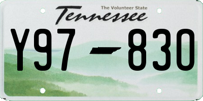 TN license plate Y9783O