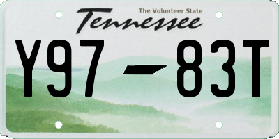 TN license plate Y9783T